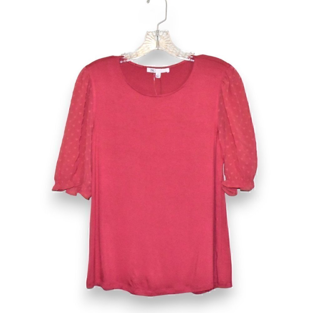 DR2 Sheer Short Sleeve Pullover Top Size S